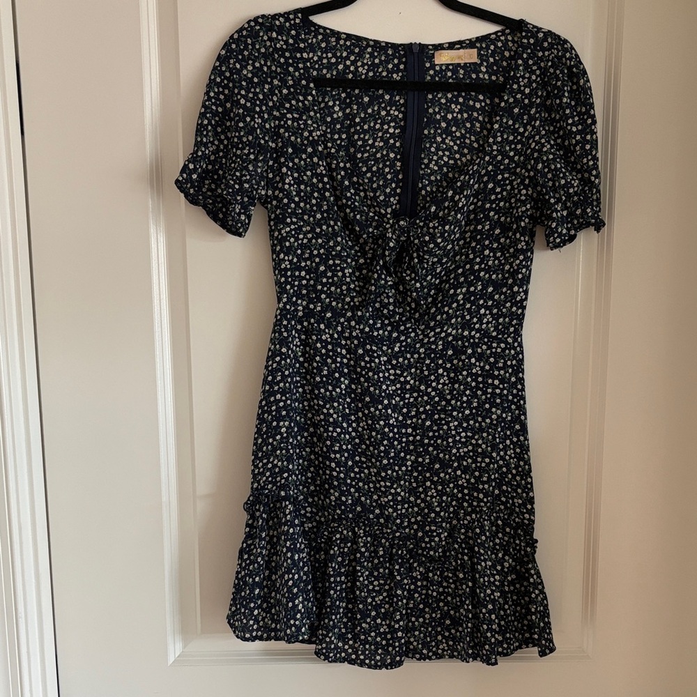 The Blossom Apparel Navy Floral Mini Dress